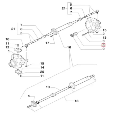 Tulejka półosi 48x53x40mm Case cs CVX1190, CVX120-170, MX100, MX110, MX120, MX135, MX150, MX170 CLAAS / Renault Ares Arion