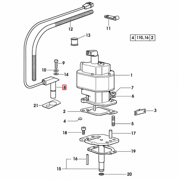 Deutz Same 2.7099.790.0 Kurbelwellen-Drehzahlsensor