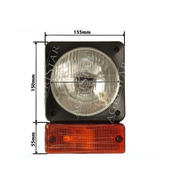 Lampa drogowa przednia H4 JCB Manitou John Deere  JCB Manitou John Deere  Terex/Fermec  Case 580k 580sk 580sle