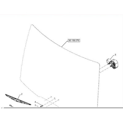 Silnik przedniej wycieraczki 12 V Case IH Farmall New Holland TD TT4 T5 91760882 47808324