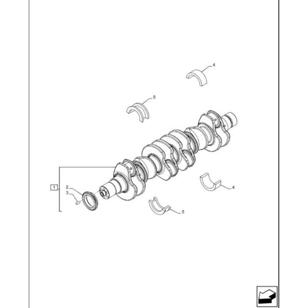 Kurbelwelle des SWA1409 FTP-Motors 504203869