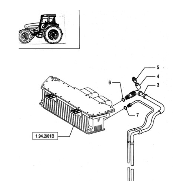 Czujnik niskiego ciśnienia klimatyzacji w kabinie Case Farmall JX MXM 83998913 87356362