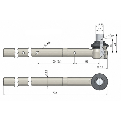 UKI1210 Lenkungsendgehäuse 644, 744, 844, 844S, 844XL