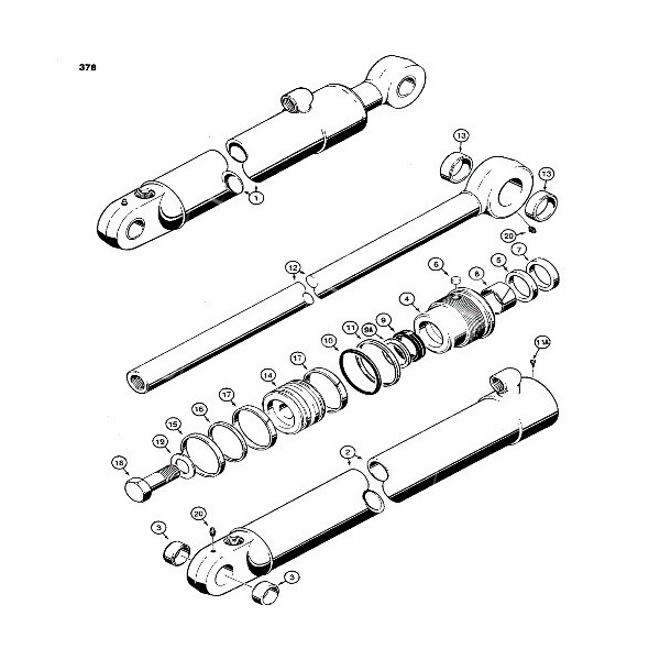 Case 450C, 455C, 850D, W15, 480D, 580G, 480F, 580D, 680L, 680K 850E, 855E 51mm 88,9mm 1543274C1 G109453