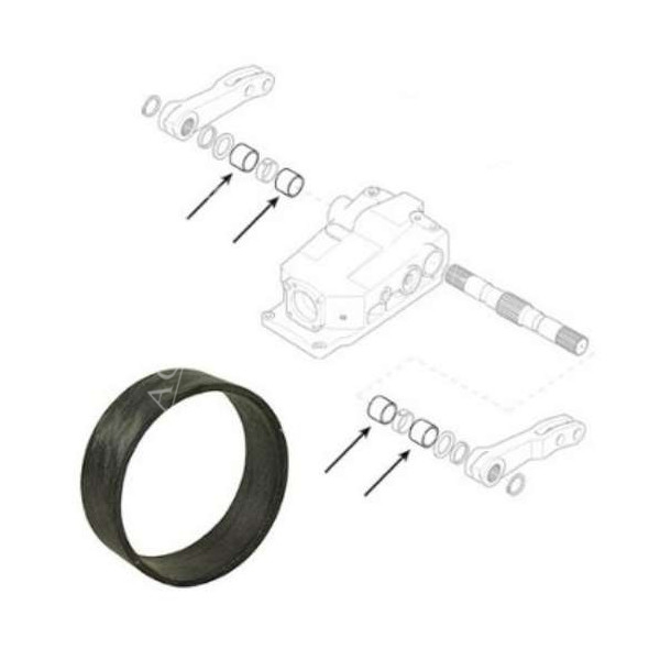 Tulejka prawa do wałka podnośnika ramion Case IH: 5120, 5130, 5140, 5150, 5220, 5230, 5240, 5250 MX100 MX110, MX120, MX135