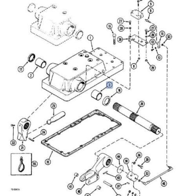 1331848C1 Tulejka prawa do wałka podnośnika ramion Case Magnum 7110, 7120, 7130, 7140, 7150 7210, 7220, 7230, 7240, 7250