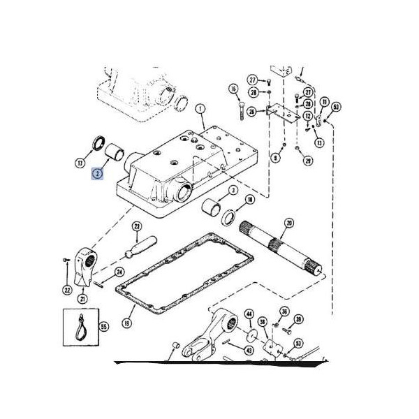 Tulejka lewa do wałka podnośnika case magnum 7110, 7120, 7130, 7140, 7150  7210, 7220, 7230, 7240, 7250 1331849C1
