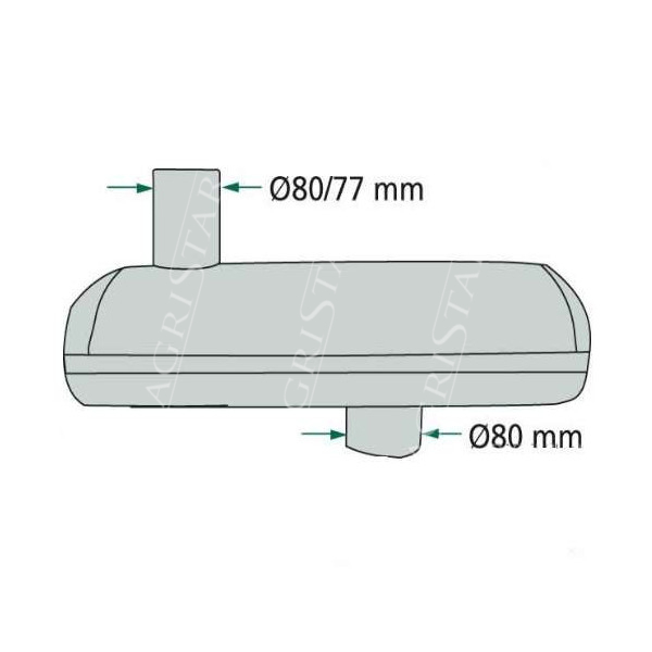 Tłumik wydechowy  maxxum Case 5130, 5230, 5140, 5150, 5240, 5250 A184475 8704568