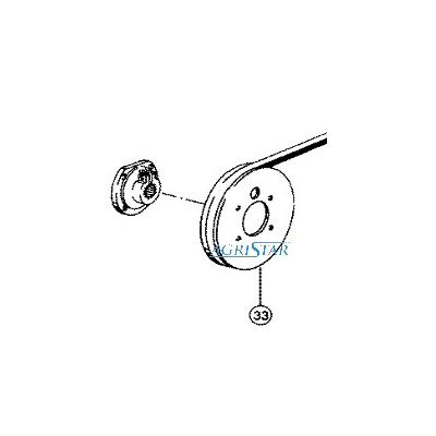 CH06-670402 Koło pasowe napędu kosy