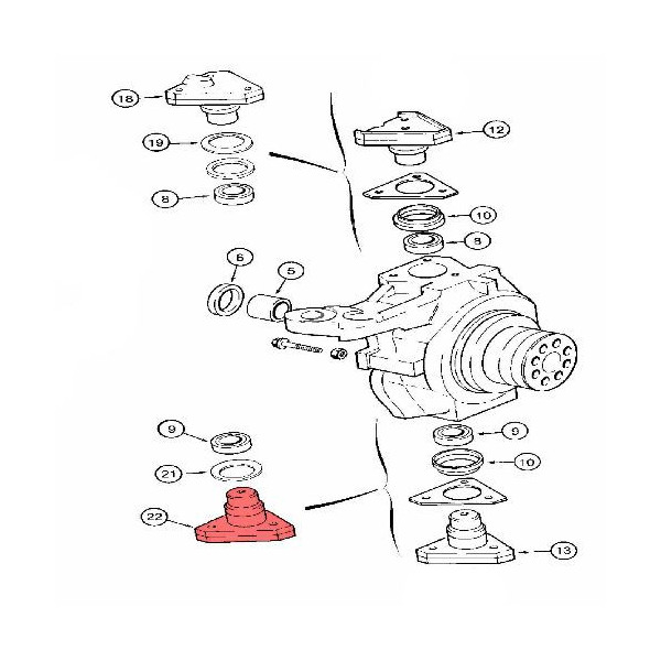 PON2814 Sworzeń zwrotnicy