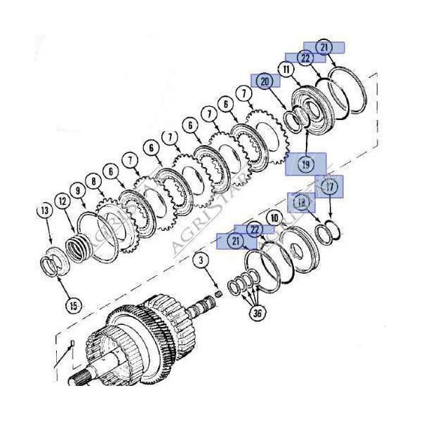 Oringi Uszczelniacze kosza sprzęgła zestaw uszczelnień wałka w skrzyni case 5120 5130 5140 5150 5250 MX135