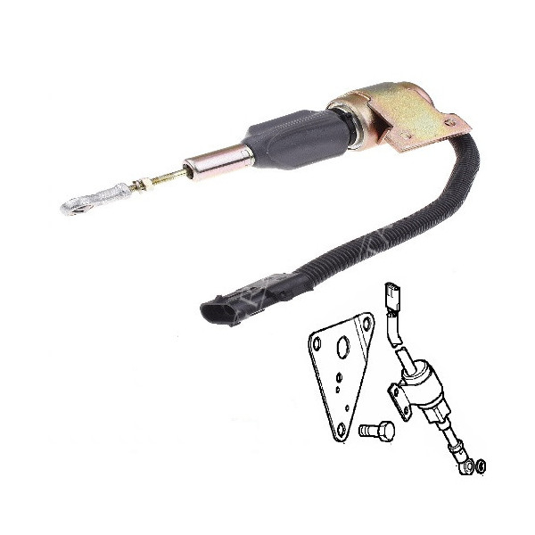 cewka elektrozawór gaszenia pompy wtryskowej Case 580SL 590SL 590SM 580sle 590sle MX100 MX110 MX120 M135 SA-4756-12 SA-4891-12