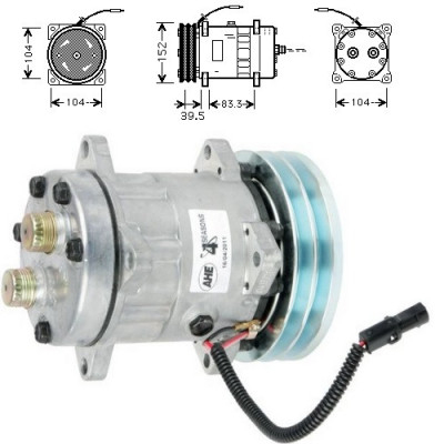 Kopresor klimatyzacji Case z kołem pasowym dwu rowkowym
580L, 580SK, 580SL, 580M, 580SL, 580SLE
590SL,