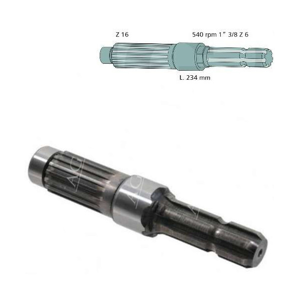 Wałek Końcówka wałka przekaźnika John Deere  2120 1030,1830, 2030, 2130 2040, 2140, 2240 2850 AT29707