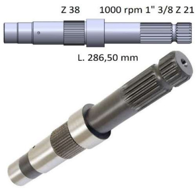 wałek przekaźnika końcówka wałka wom, Massey Ferguson,3050, 3060, 3065, 3070, 3075, 3080, 6110, 6120, 6130, 6140, 6150, 6160, 61