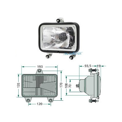 Lampa Wkład lampy przedni F100 F110, F115, F120, F130, F140 cobo 72-94, 72-94DT, 88-94, 88-94DT 5154453, 5155603 5309000