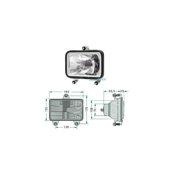 Wkład lampy przedni F100 F110, F115, F120, F130, F140 cobo 72-94, 72-94DT, 88-94, 88-94DT 5154453, 5155603 5309000