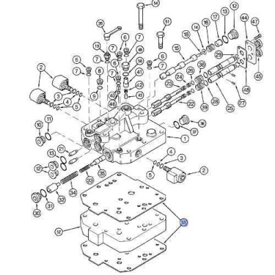 Uszczelka płyty elektrozaworów skrzyni biegów Case
Maxxum 5120 5130 5140  5250
