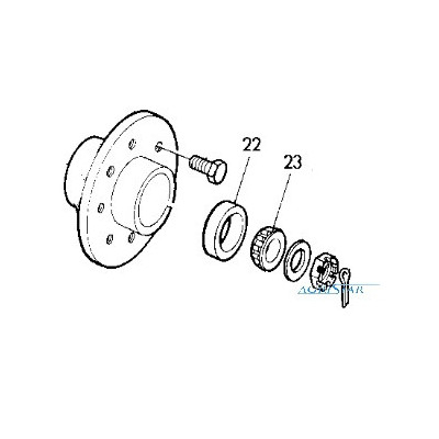 Łożysko piasty koła zewnętrzne John Deere:
952, 955, 985
1055, 1065, 1075, 1085
1177, 1188