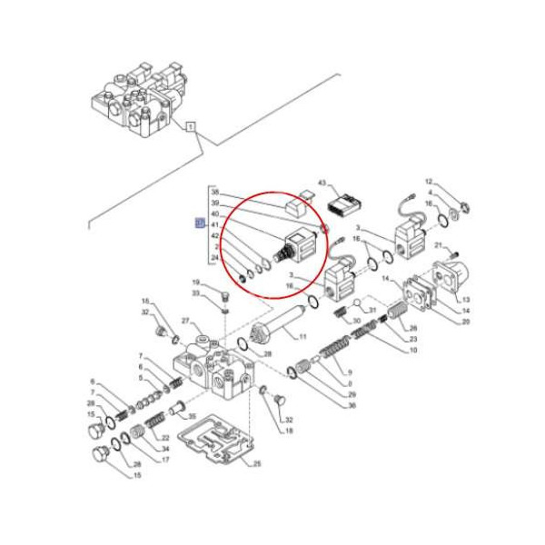zawór cewka elektrozawór case 580sle 580sm 580m 590sm 349295a1, 87775511, 02160953