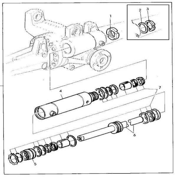 Zestaw naprawczy siłownika skrętu JOHN DEERE 6020 6120 6220 6320 6420 6520 6620 6720 6820