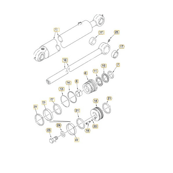 Uszczelnienia Zestaw naprawczy uszczelnień siłownika boom ramienia koparki Case 1542919C4 1542919C3 1542919C2 1542919C1