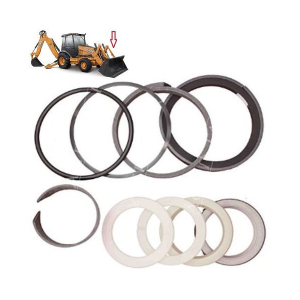 Case, 580k 580sk 580sle 590sle 580sm, zestaw naprawczy uszczelnień siłownika łyżki, koparkowej uszczelniacze G110050 1543256C1