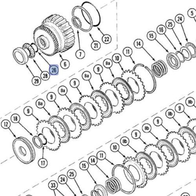Pierścień O-ring zębatki 2-go biegu Case 238-5324 352004R1 A175513