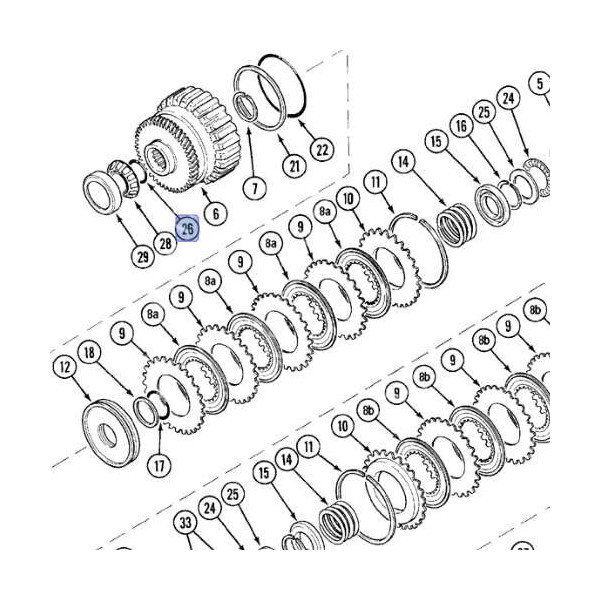 Pierścień O-ring zębatki 2-go biegu Case 238-5324 352004R1 A175513