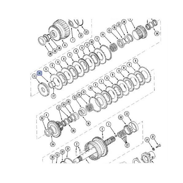Pierścień teflon A159295 case 5120, 5130, 5140, 5150, 5220, 5230, 5240, 5250, MX80C, MX90C, MX100, MX100C, MX110, MX120, MX135,