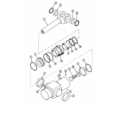HYD2536 Zestaw siłownika obrotu 57/114mm