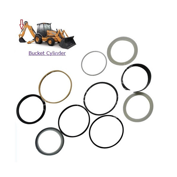 Case 580k, 580skl, 580sle 580sm 580sr 695er uszczelniacze uszczelnienia siłownika łyżki kaparkowej kopiarki 1542923C2