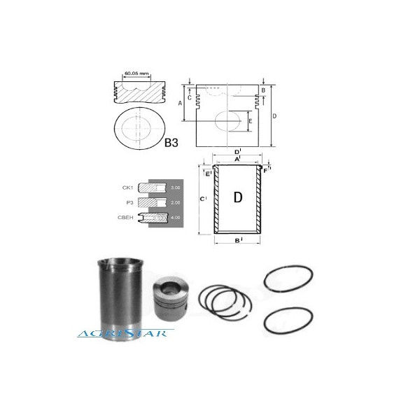 SCY1027 Zestaw naprawczy silnika 105mm