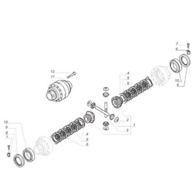 Przekładka sprzęgła dyferencjału carraro new holland td case JX Maxxum 5120, 5130, 5140, 5150, 5220, 5230, 5240, 5250 manitou te