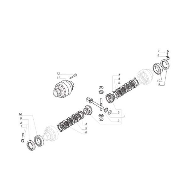Przekładka sprzęgła dyferencjału carraro new holland td case Maxxum 5120, 5130, 5140, 5150, 5220, 5230, 5240, 5250 jx manitou te
