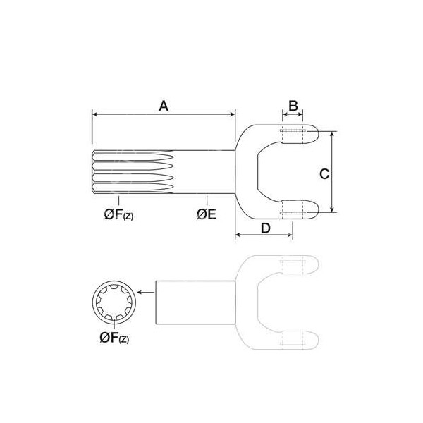 Półoś krótka carraro Case ,695SM, 695SR, 695ST Komatsu, WB93-R, WB97-R New Holland, LB115.B 85826291, CA0044146