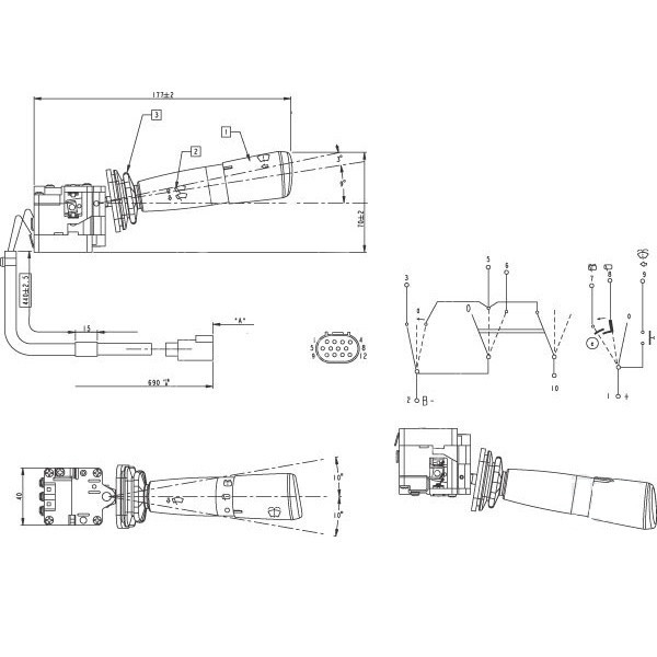 ELE5124 Przełącznik wycieraczek
