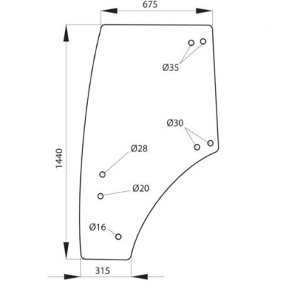 AKK2263 Szyba drzwi lewa