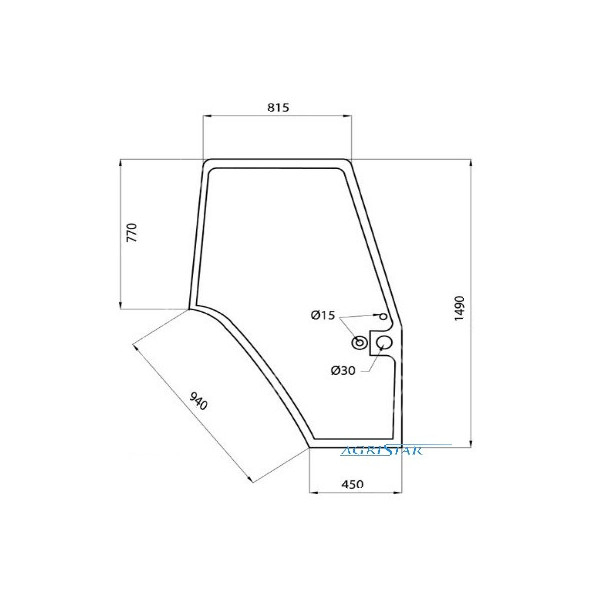 AKK2270 Szyba drzwi prawych
