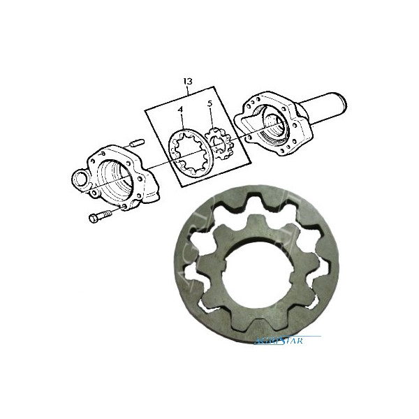 HYD1737 Koła zębate pompy skrzyni 10mm