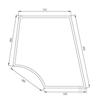 AKK2272 Szyba drzwi prawych