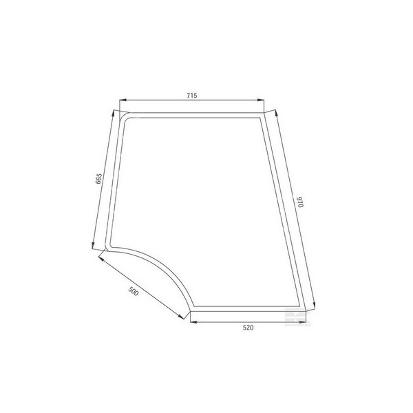 AKK2272 Szyba drzwi prawych