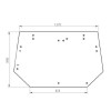Szyba tylna Valtra/ Valmet:
6000, 6100, 6200 6650HI, 6800, 6850HI, 6900 8550HI, 8750, 8950HI
T120, T190