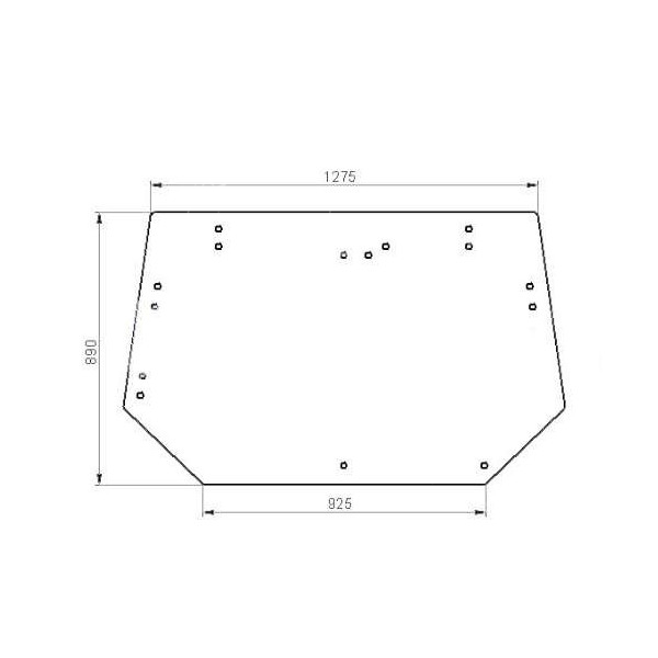 Szyba tylna Valtra/ Valmet:
6000, 6100, 6200 6650HI, 6800, 6850HI, 6900 8550HI, 8750, 8950HI
T120, T190