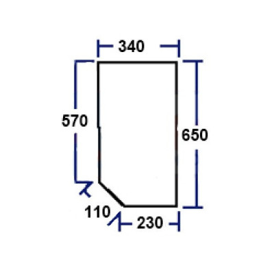 AKK2025 Szyba przednia dolna lewa