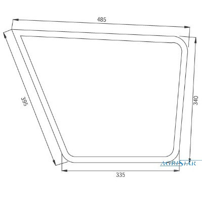 AKK2273 Szyba drzwi prawa dolna