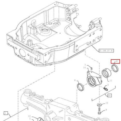 Uszczelniacz podpory wałka 99X115X7,5 New Holland T6TL TLA TM TS Case Farmall JX JXU MXM MXU Maxxum Steyr CVT Kompakt Profi