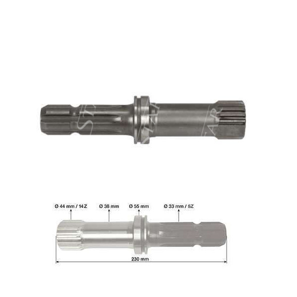 Końcówka wałka przekaźnika Valtra Valmet 31813100 6350HI, 6400, 6550HI, 6600, 6650HI, 6800, 6850HI 6900 T120 T130 T140 T150