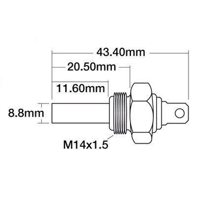 Czujnik temperatury Renault 103-12 1151-4 489 58-12 551 750 80-12TX 80-14TX 800M, 804M, 850MI Ceres 65 Classique 7700520269