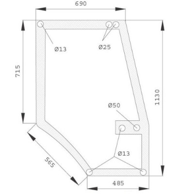 AKK2210 Szyba drzwi Case 5000 P
